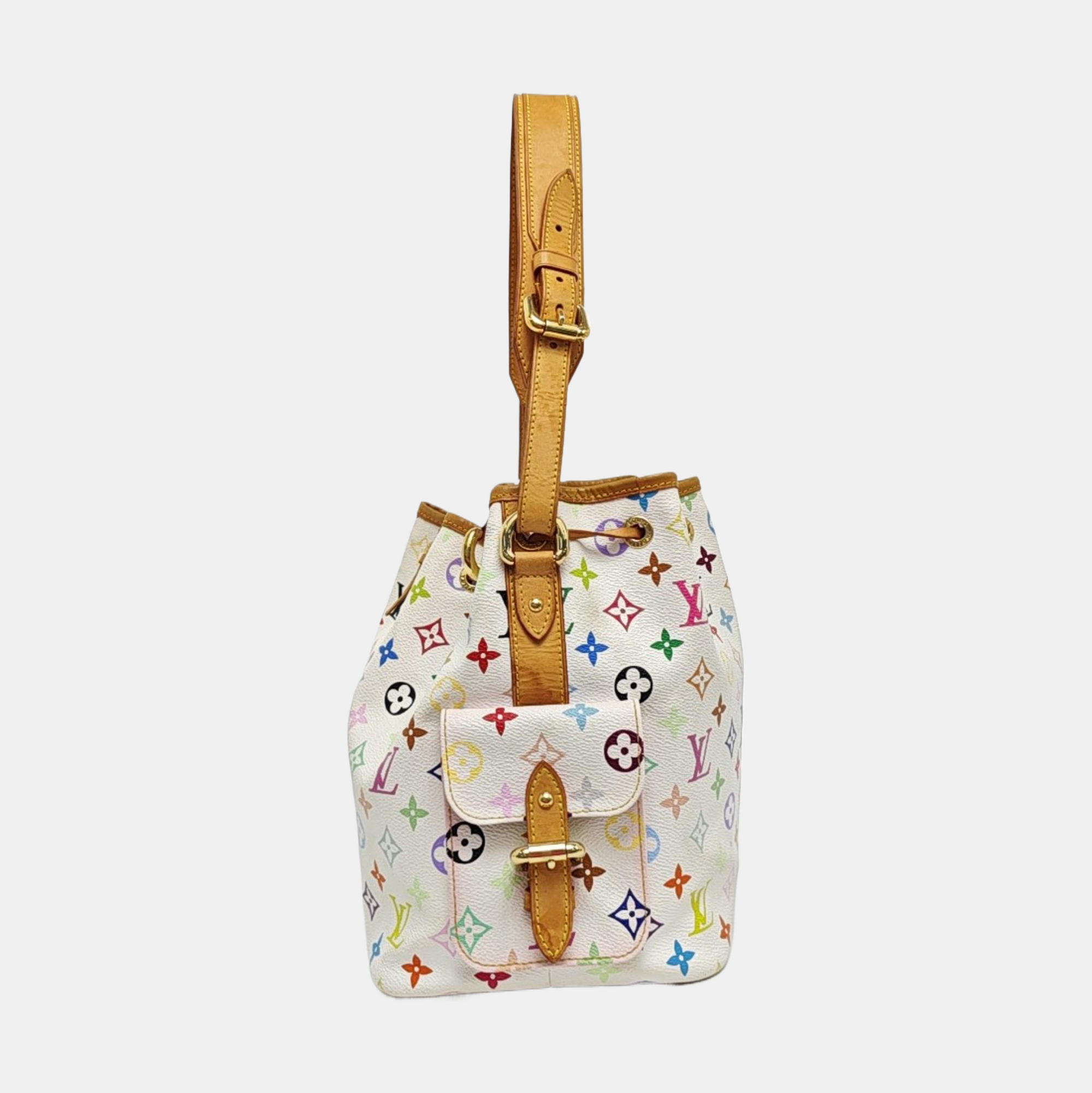 LV × TM NÉONOÉ MM Monogram Coated Canvas White