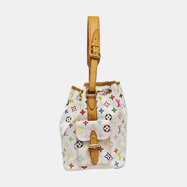 LV × TM NÉONOÉ MM Monogram Coated Canvas White
