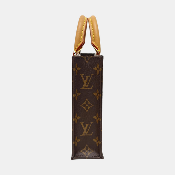 SAC PLAT Mini Monogram Coated Canvas Brown