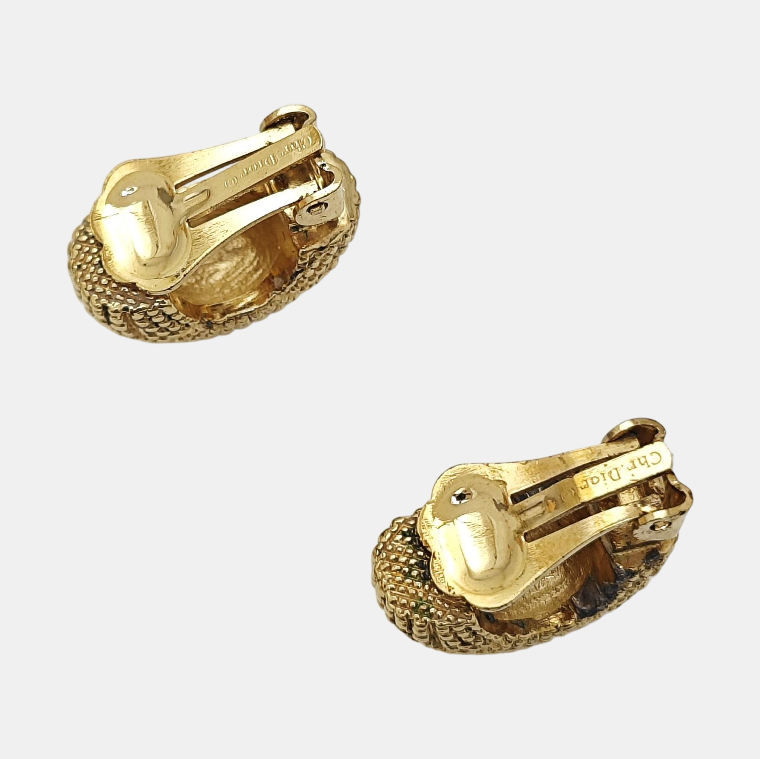 Metal Gold Clip On Earrings