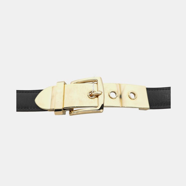 Leather Waist Cincher Black