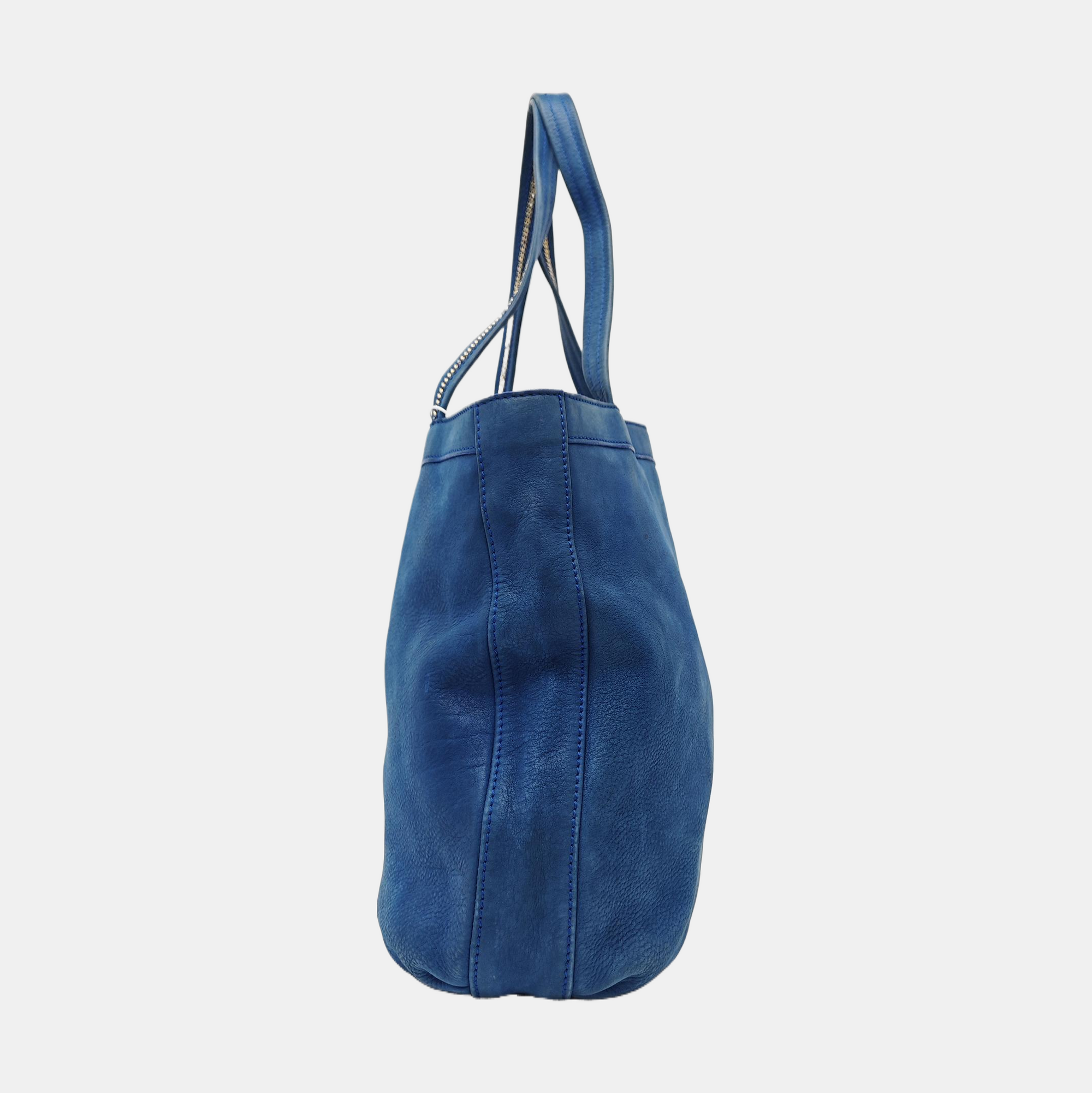 Calfskin Tote Bag Blue