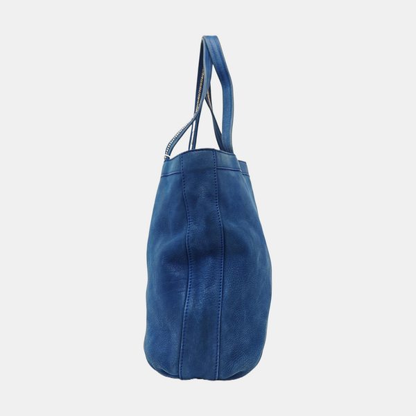 Calfskin Tote Bag Blue