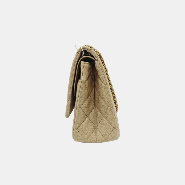 2.55 227 Quilted Grained Calfskin Beige