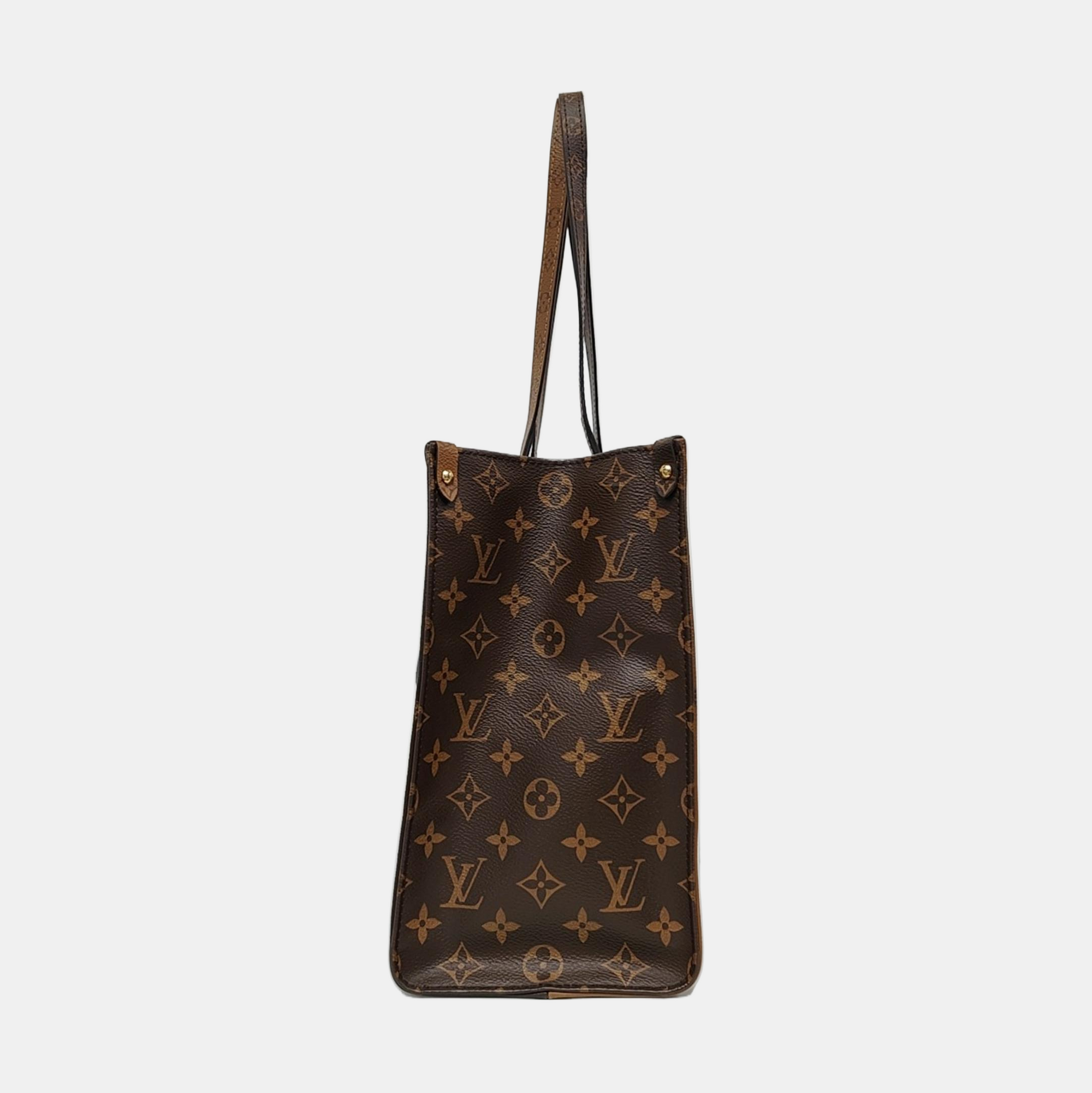 ONTHEGO MM Monogram Coated Canvas Brown