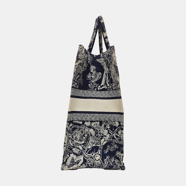 Book Tote Large Fabric Blue