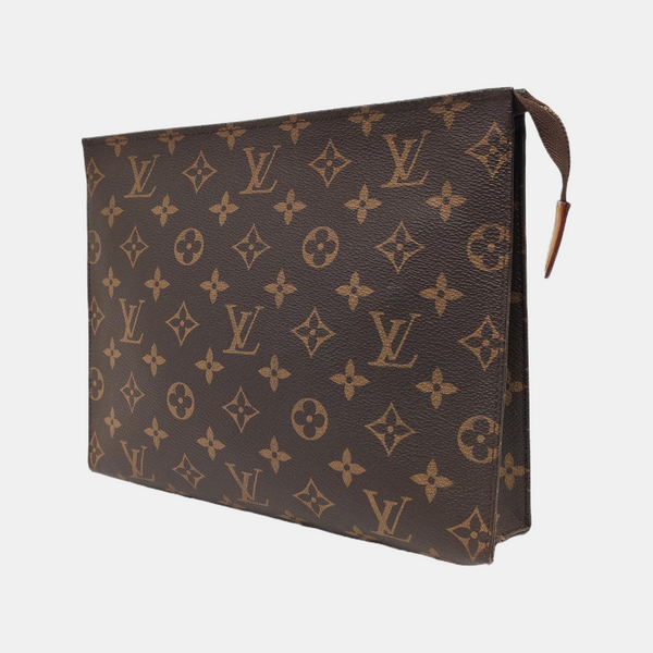 TOILET POCKET 26 Monogram Coated Canvas Brown