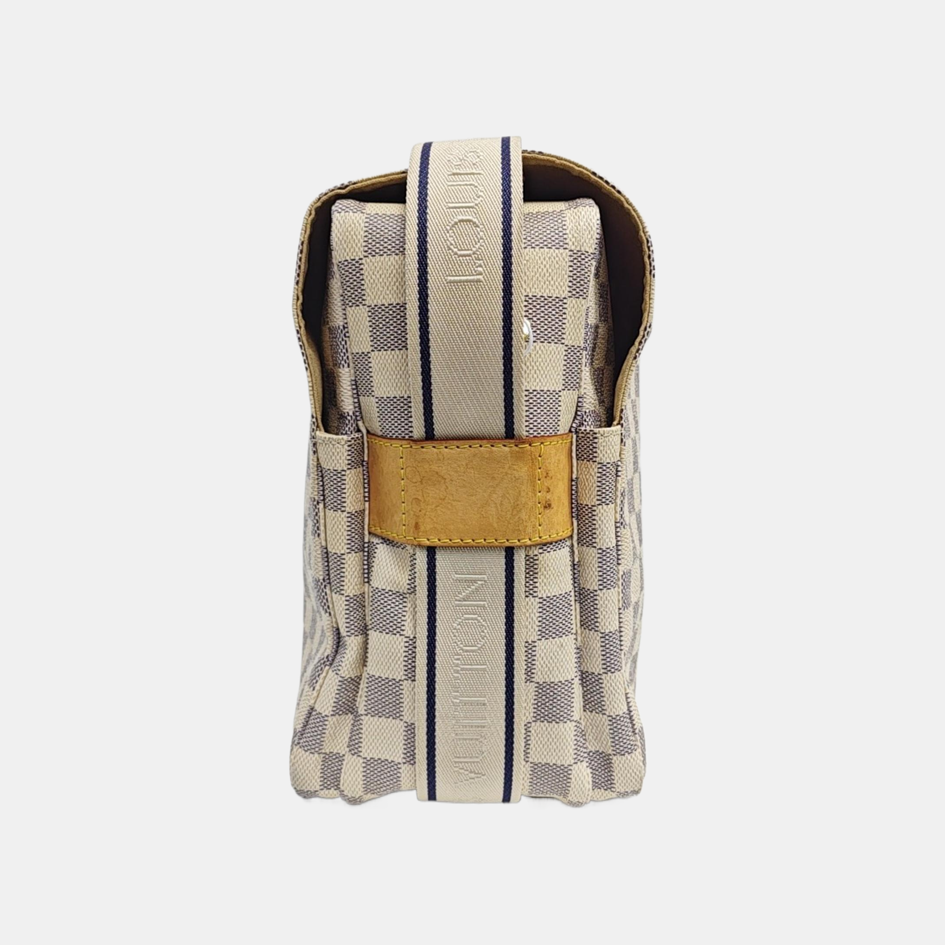 NAVIGLIO Damier Azur Coated Canvas White
