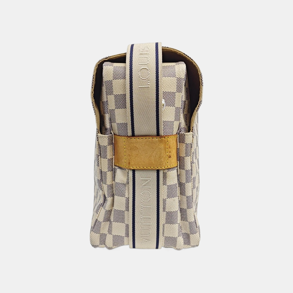 NAVIGLIO Damier Azur Coated Canvas White
