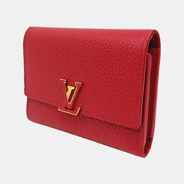 CAPUCINES Calfskin Red Wallet