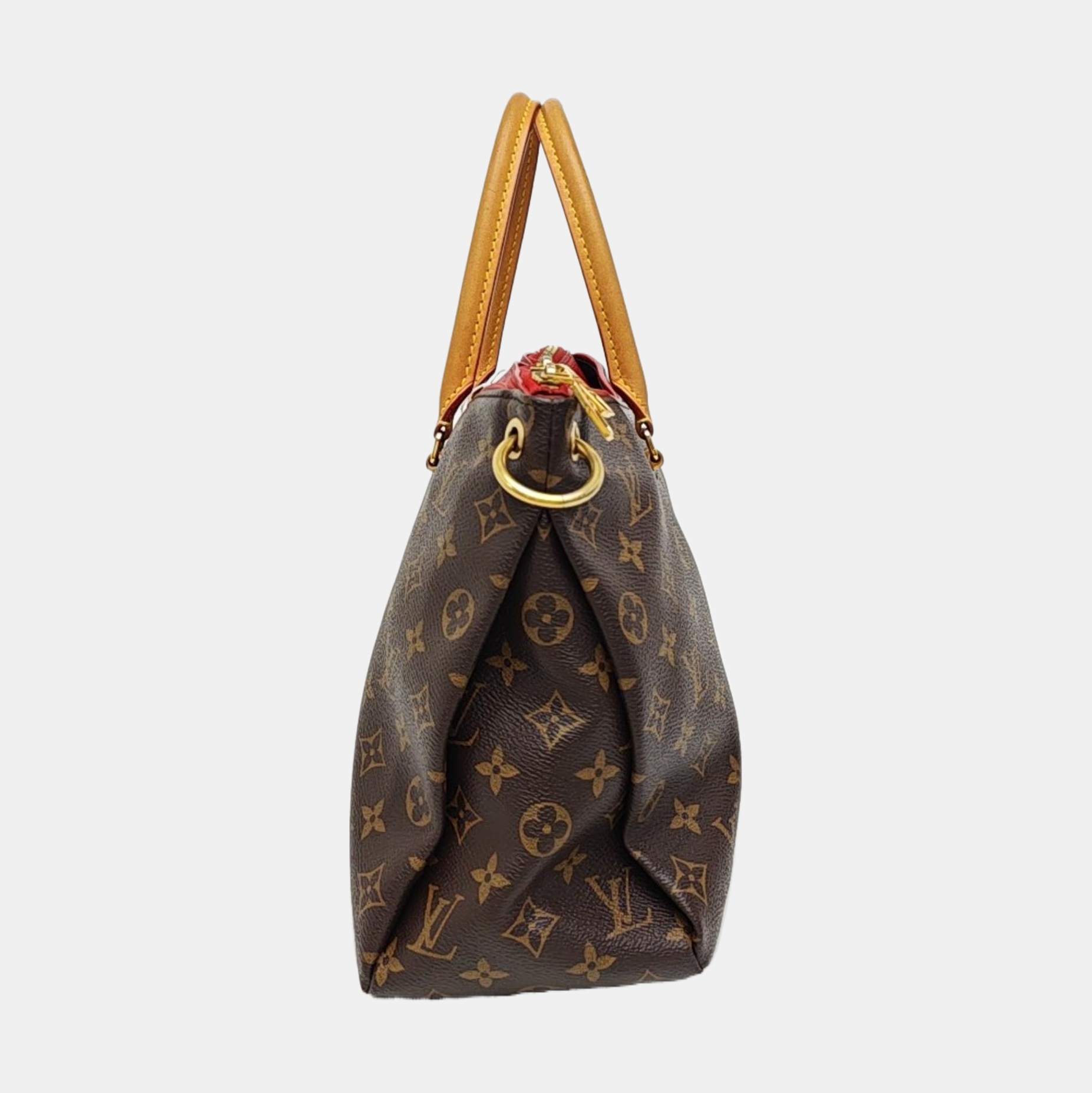 PALLAS MM Monogram Coated Canvas Brown