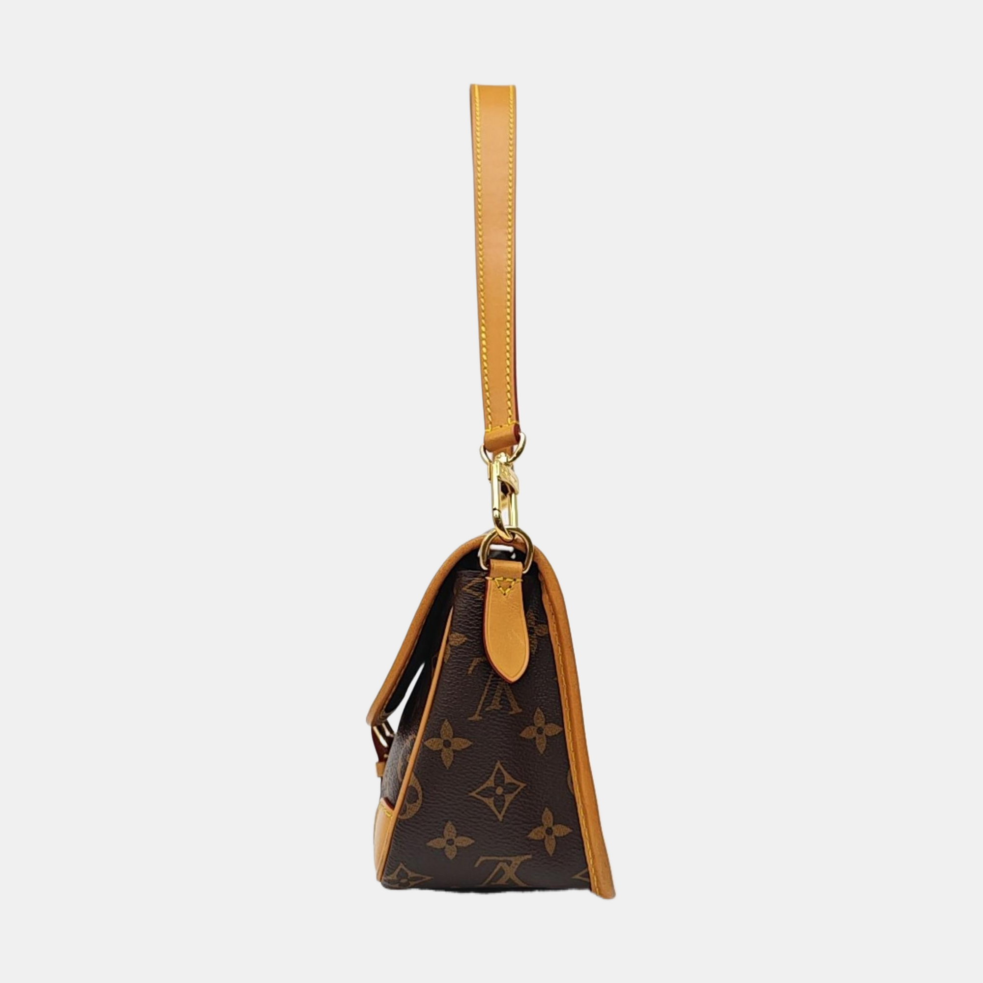 DIANE Monogram Coated Canvas Brown