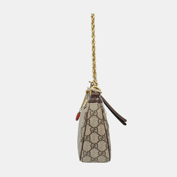 Ophidia Small Monogram Coated Canvas Beige
