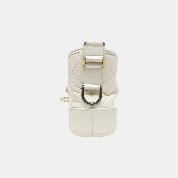 GABRIELLE Mini Quilted Calfskin White