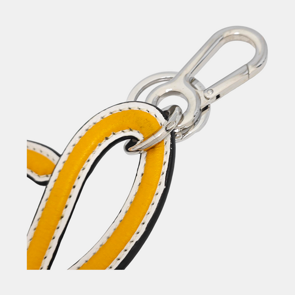 Leather Bag Charm Yellow