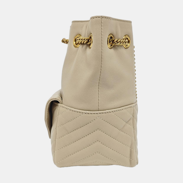 JOE Mini Chevron Lambskin Beige