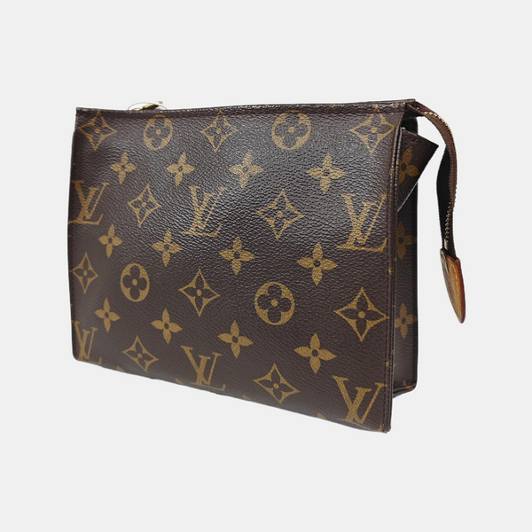 TOILET POCKET 19 Monogram Coated Canvas Brown