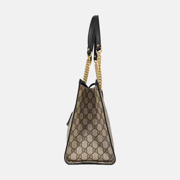 Padlock Medium Monogram Coated Canvas Beige