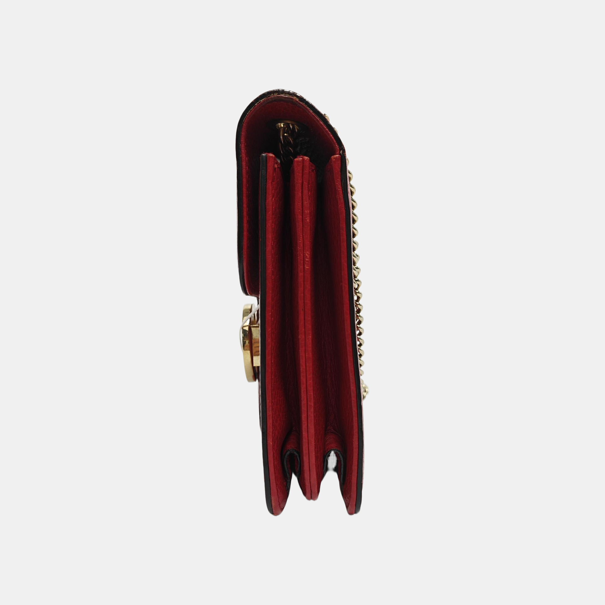 Interlocking G Small Calfskin Red