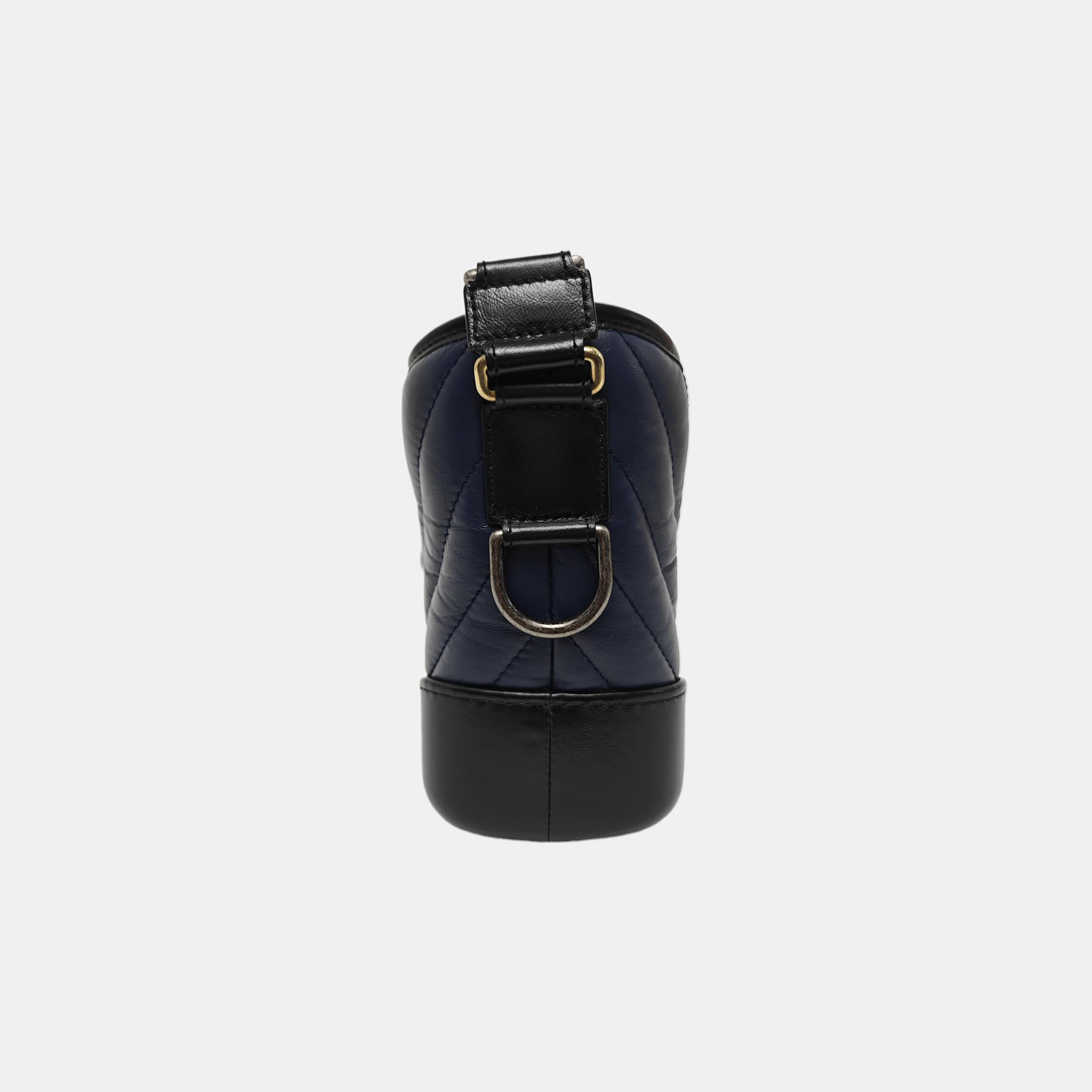 GABRIELLE Small Chevron Calfskin Blue