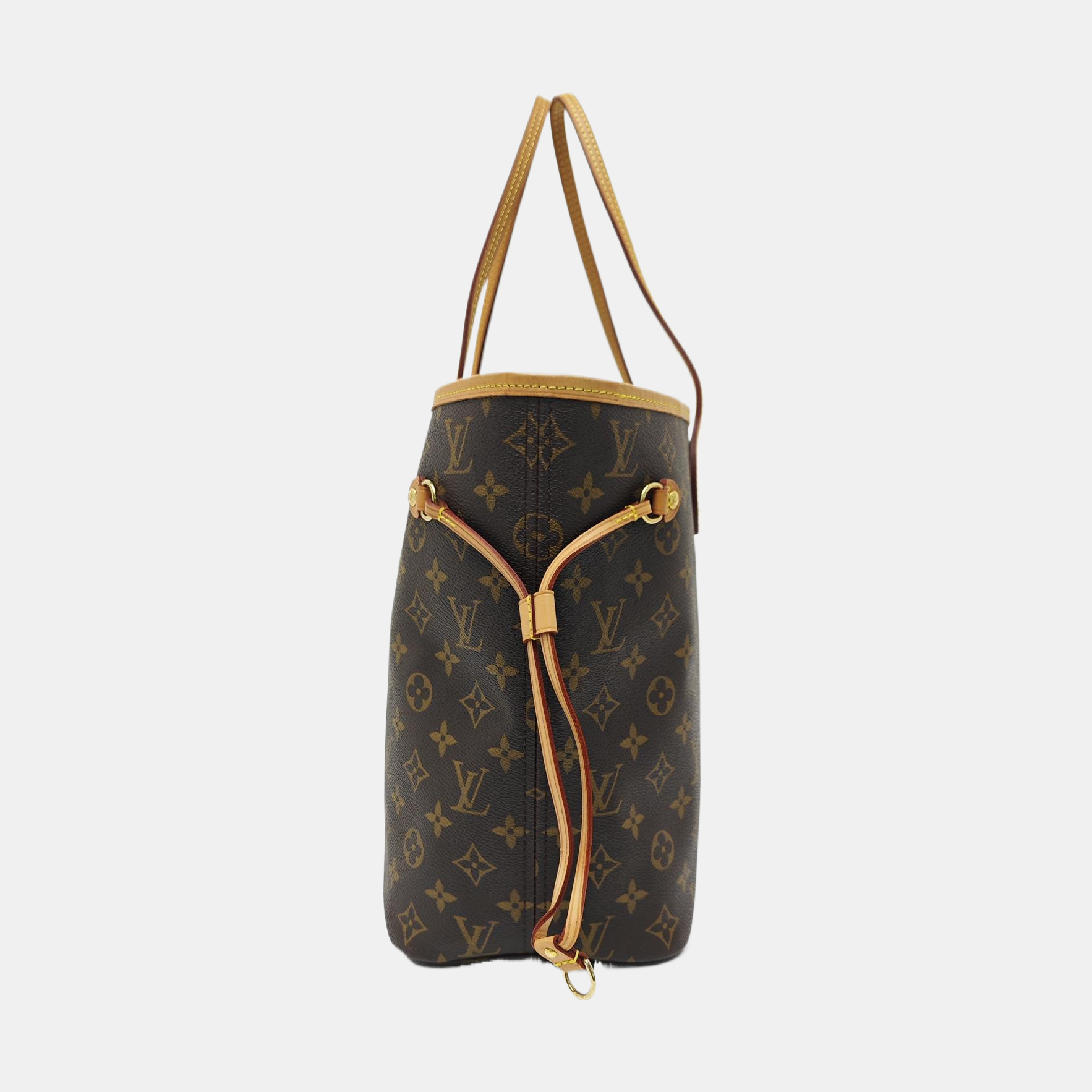 NEVERFULL MM Monogram Coated Canvas Brown