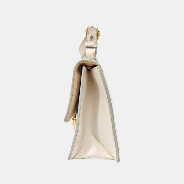 Gancino Quilted Calfskin White