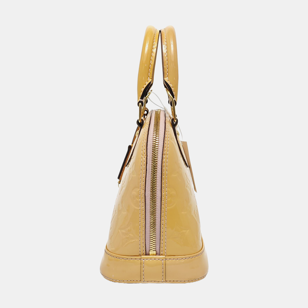 ALMA BB Monogram Patent Leather Yellow