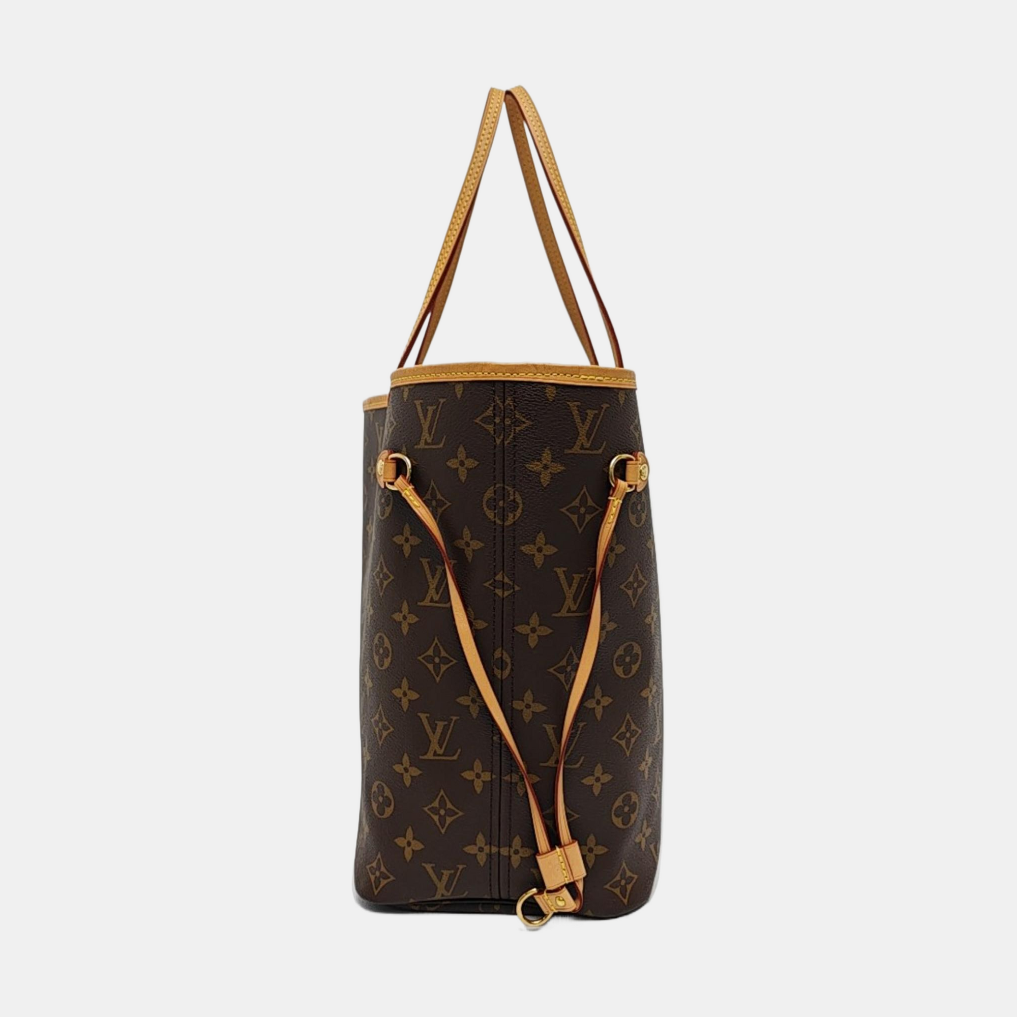 NEVERFULL MM Monogram Coated Canvas Brown