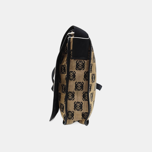 Monogram Canvas Shoulder Bag Beige