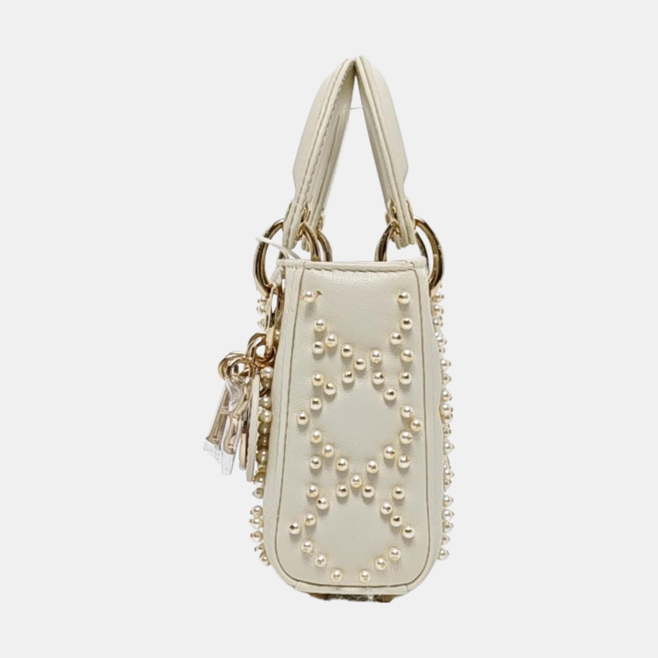 Lady Dior Super Mini Cannage Lambskin White