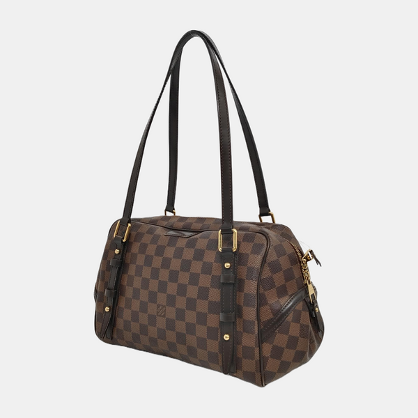 RIVINGTON Damier Ebene Coated Canvas Brown