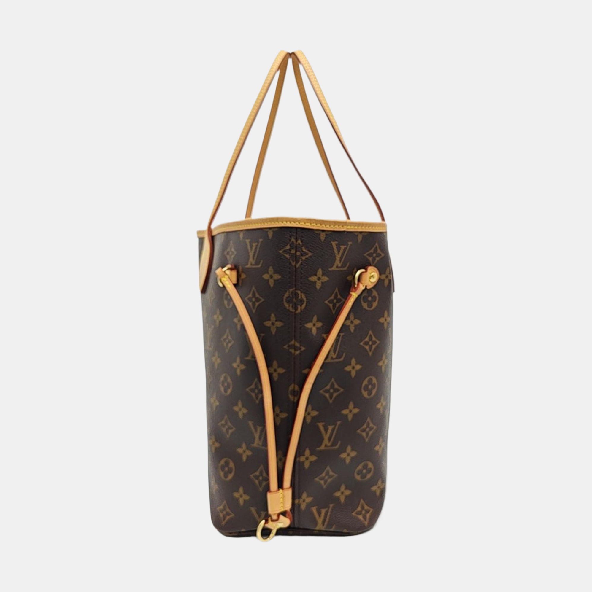 NEVERFULL MM Monogram Coated Canvas Brown