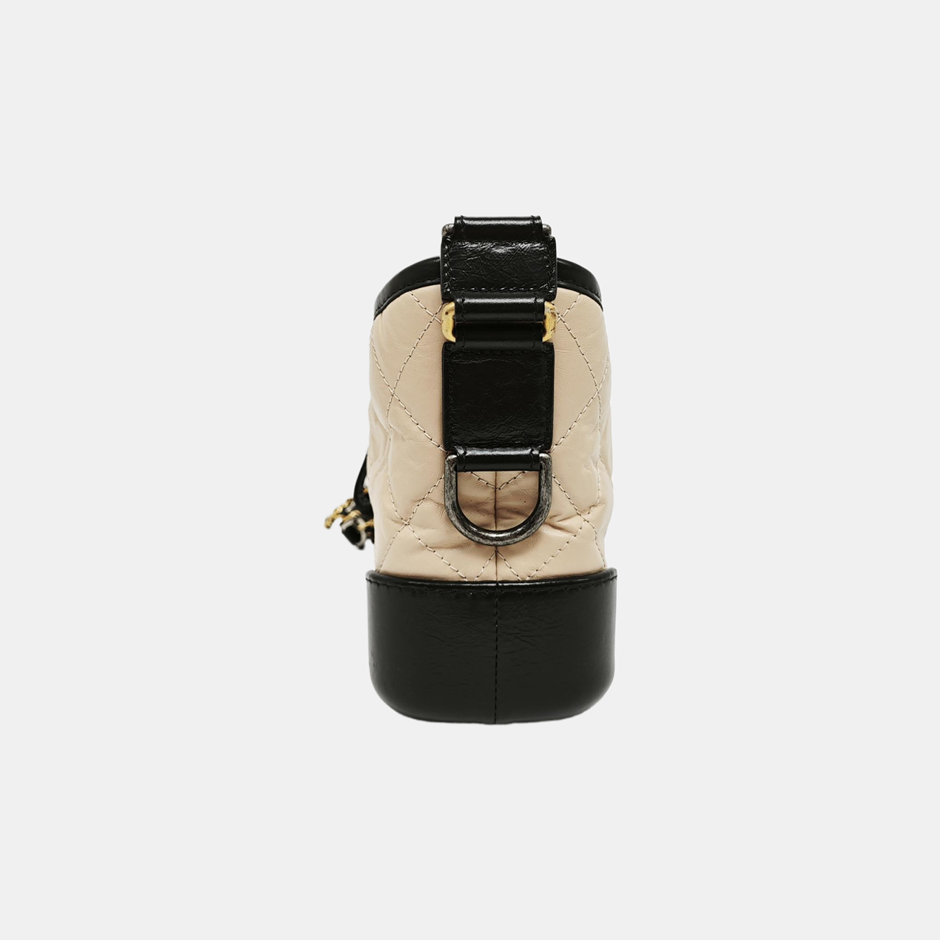 GABRIELLE Small Quilted Calfskin Beige