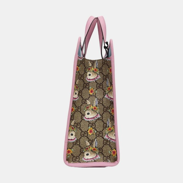 Monogram Coated Canvas Tote Bag Beige