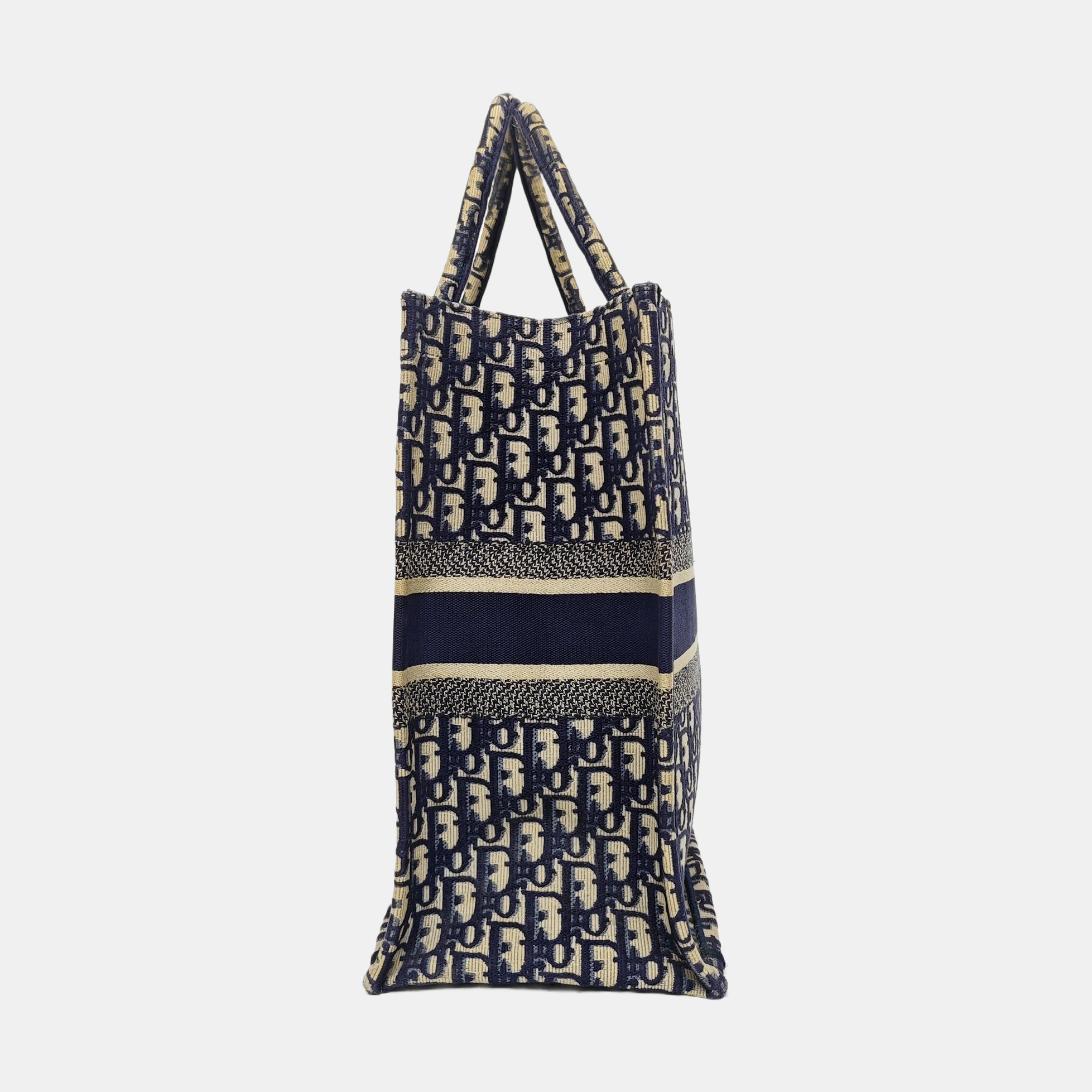Book Tote Large Oblique Canvas Blue