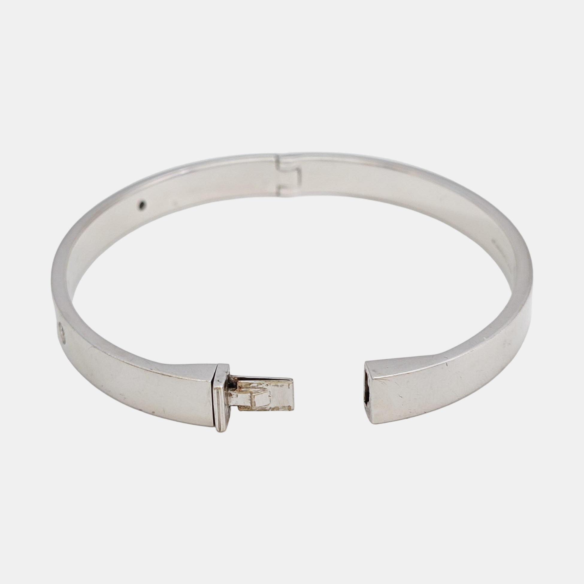 Tiffany &amp; Co. 18k White Gold Silver Bangle