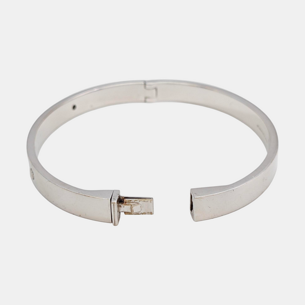Tiffany & Co. 18k White Gold Silver Bangle