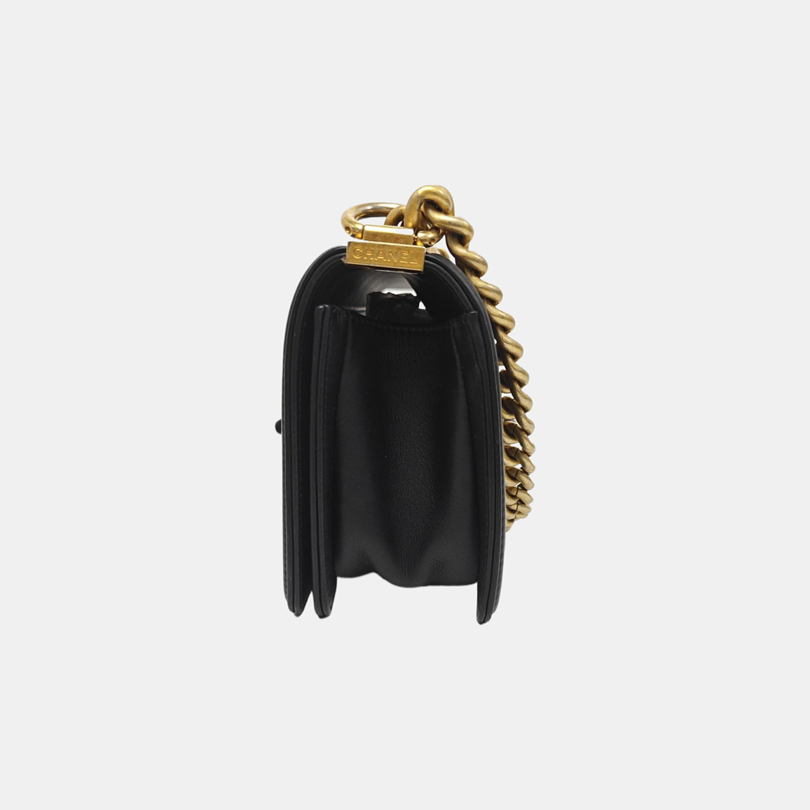 BOY CHANEL Small Quilted Calfskin Black