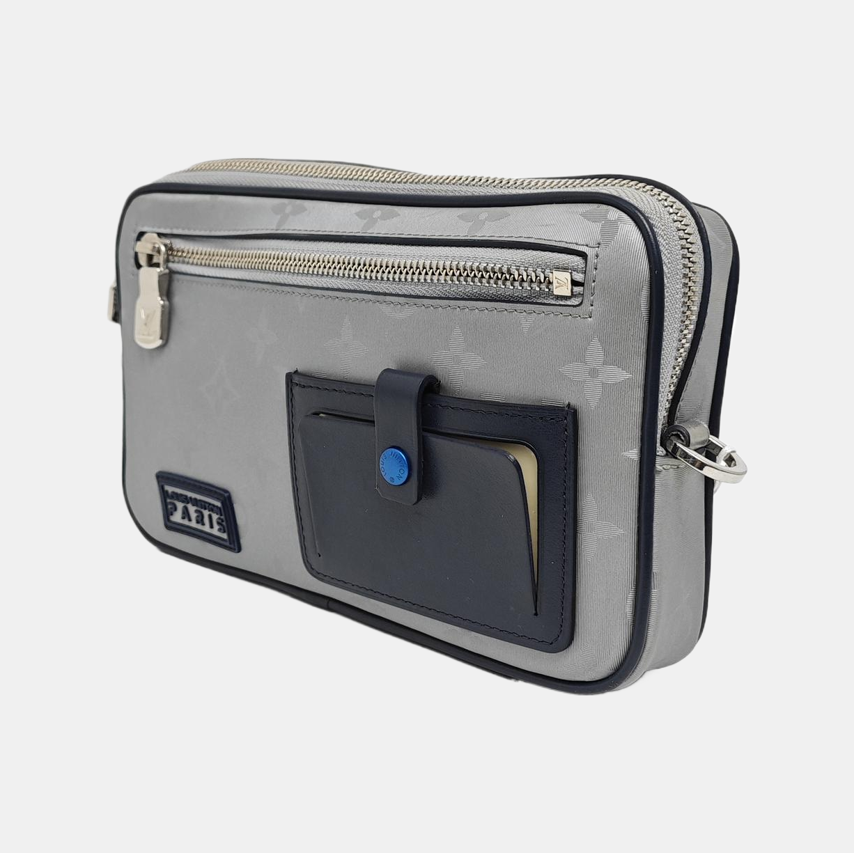 ALPHA Monogram Coated Canvas Silver