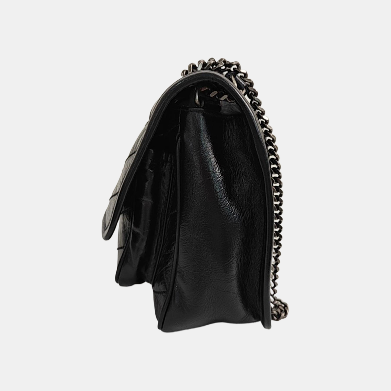 NIKI Small Chevron Calfskin Black
