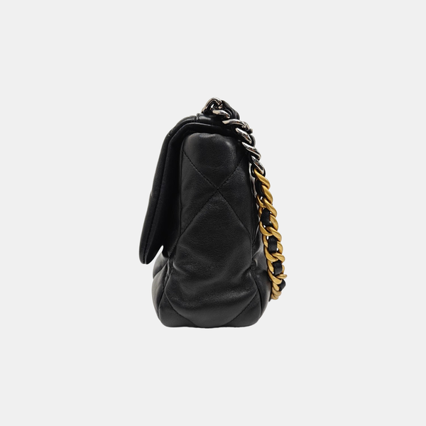 CHANEL 19 Small Quilted Lambskin Black