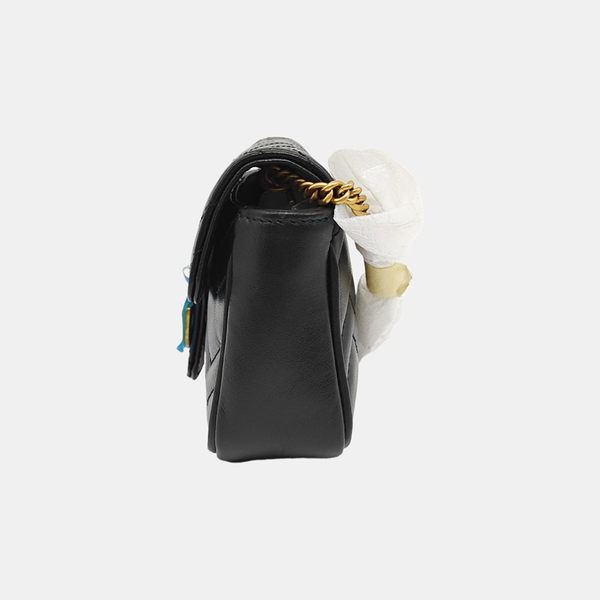 GG Marmont Mini Quilted Calfskin Black