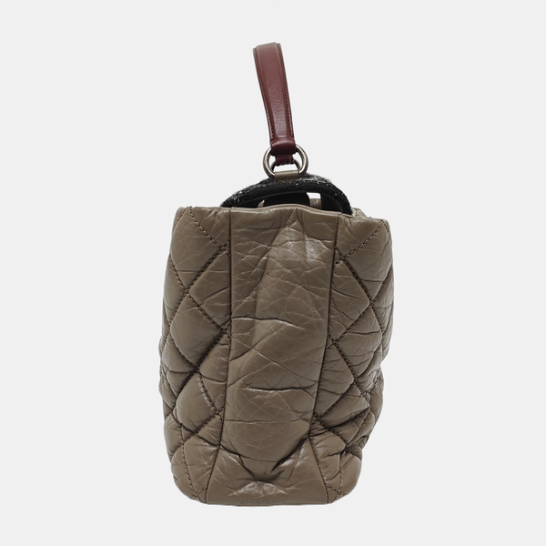 PORTOBELLO Quilted Calfskin Gray