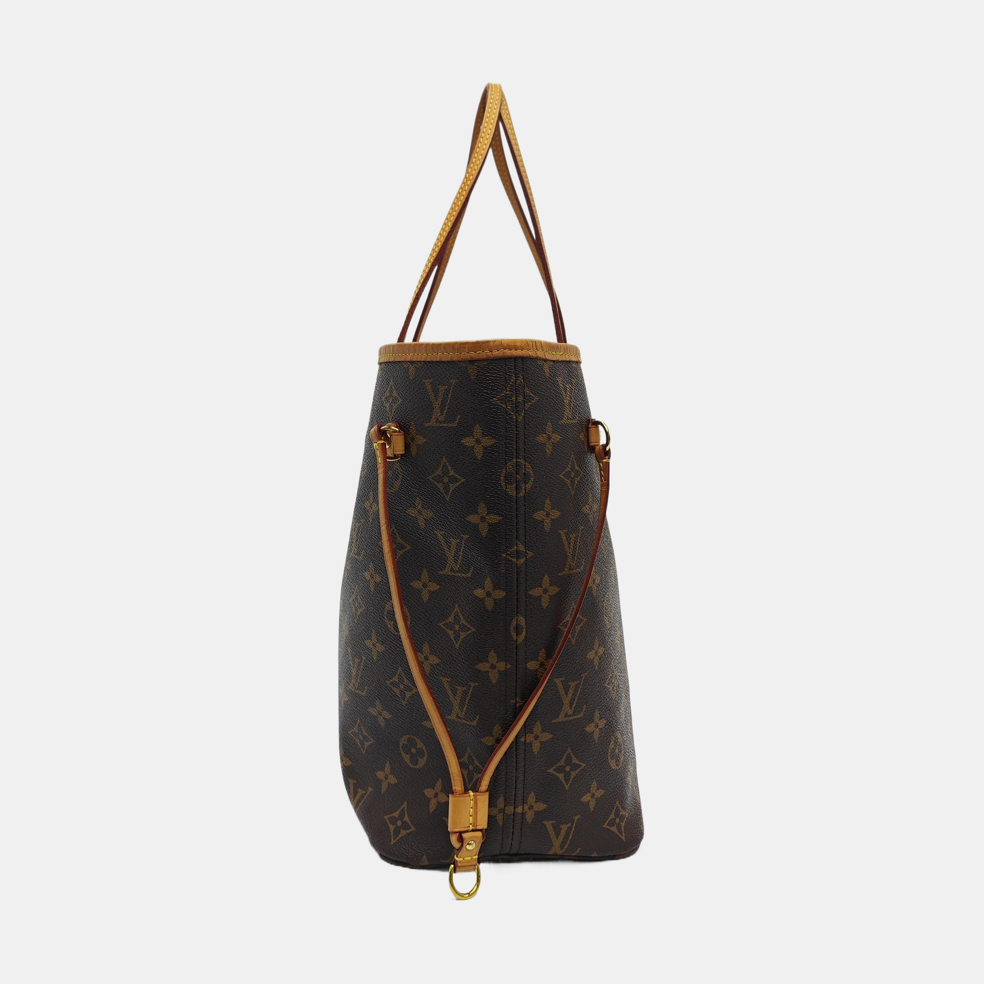 NEVERFULL MM Monogram Coated Canvas Brown