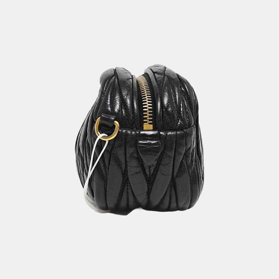 Matelassé Quilted Lambskin Black