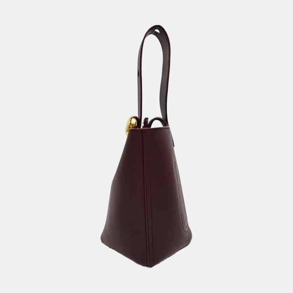 Pebble Bucket Mini Calfskin Red