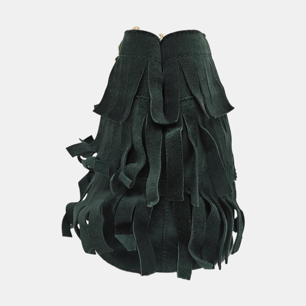 Suede Fringe Mini Suede Green