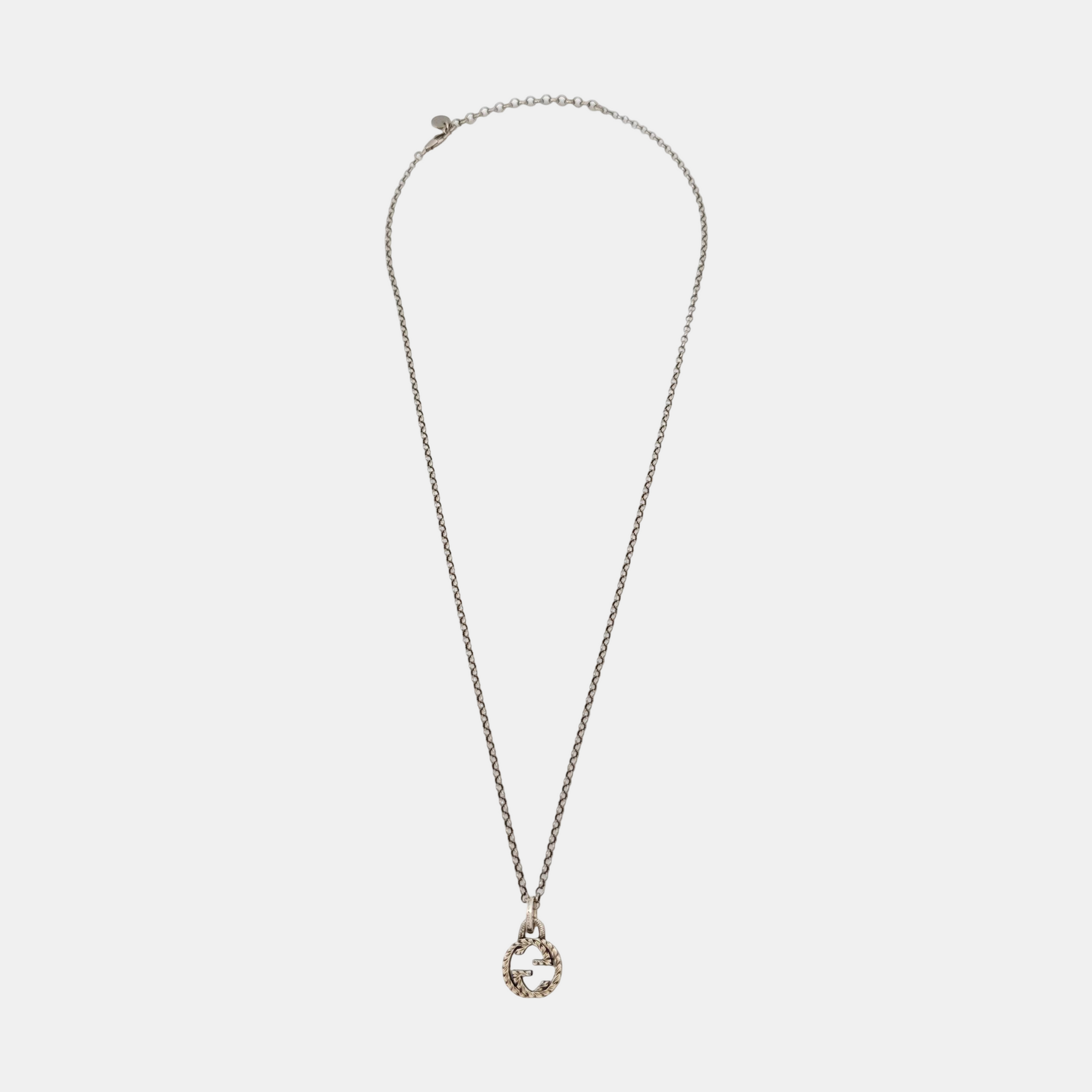 Interlocking G 925 Sterling Silver Necklace