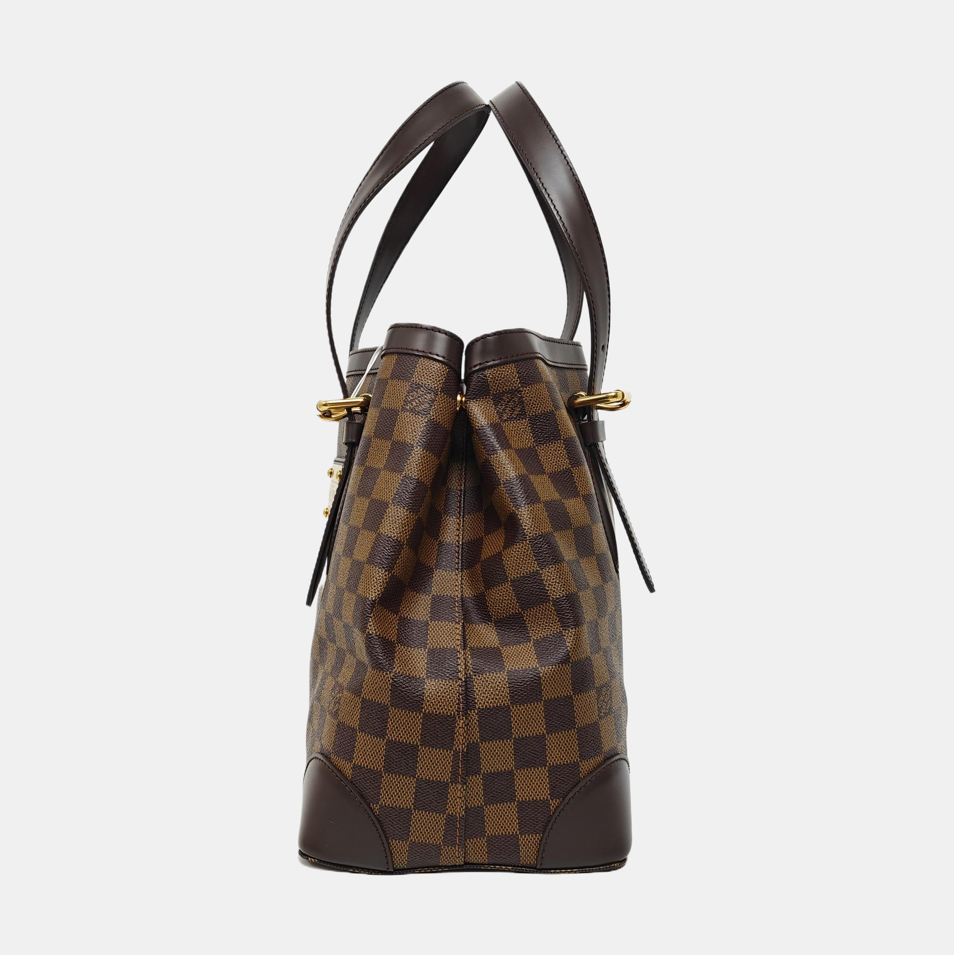 HAMPSTEAD MM Damier Ebene Coated Canvas Brown