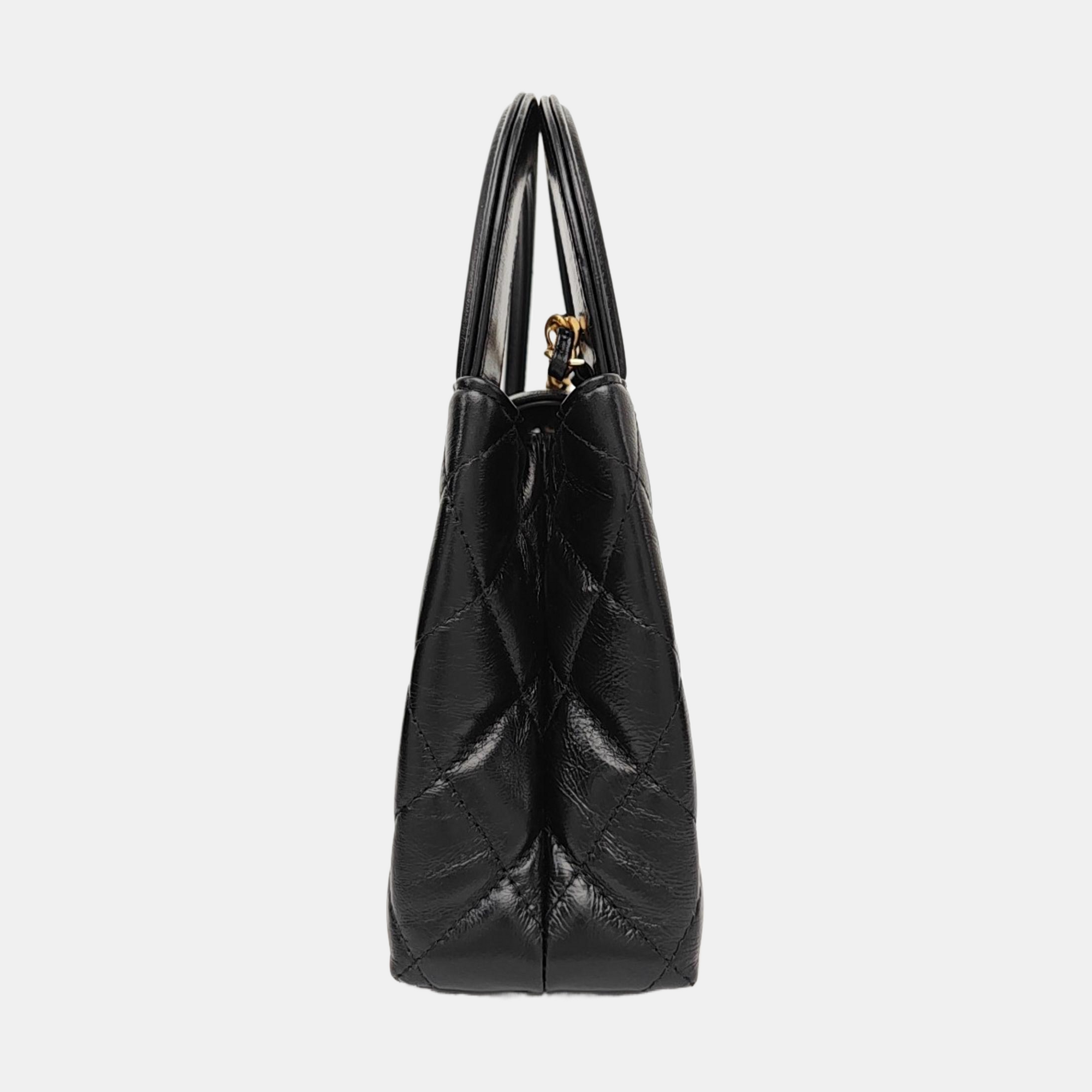 KELLY Mini Quilted Calfskin Black